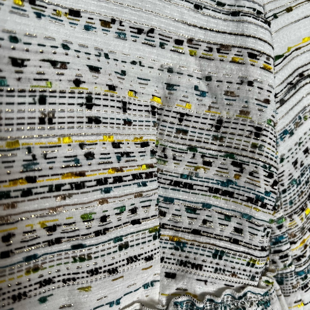 Cream/White multi colored thread jacket - Picture 5 of 5